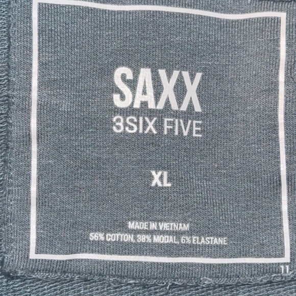 SAXX 3Six Five Men’s Blue Long Sleeve Sweatshirt XL Relaxed Fit Lounge Pullover - Picture 3 of 13